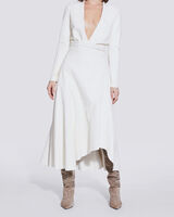 SERIE PLUNGING V NECK LEATHER TOP image number null